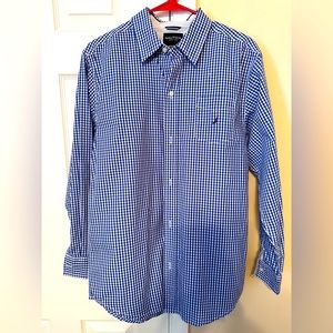 Nautica plaid long sleeve dress shirt